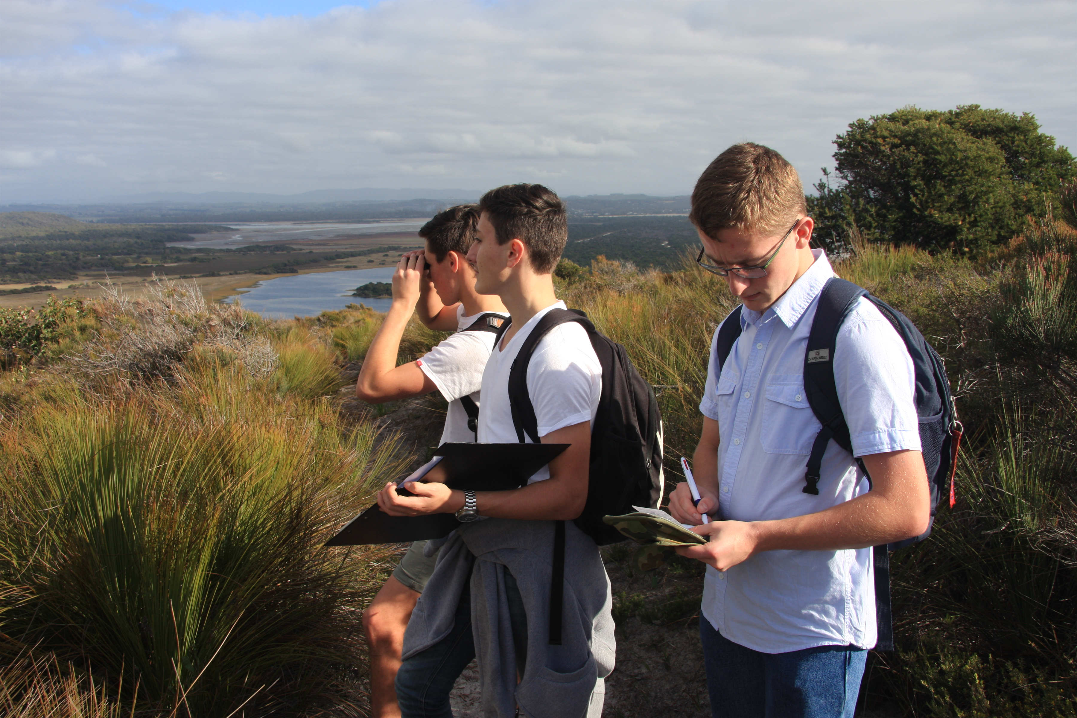 Devonport High School students participating in Where? Where? Wedgie! surveys. Photo: Andrea McQuitty.